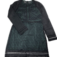 Load image into Gallery viewer, Girls Bardot Junior, black lace long sleeve dress, EUC, size 10, L: 70cm