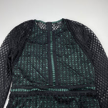 Load image into Gallery viewer, Girls Bardot Junior, black lace long sleeve dress, EUC, size 10, L: 70cm