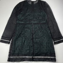 Load image into Gallery viewer, Girls Bardot Junior, black lace long sleeve dress, EUC, size 10, L: 70cm