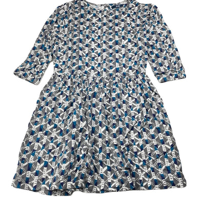 Girls L&D, viscose geometric print dress, EUC, size 12, L: 67cm
