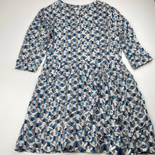Load image into Gallery viewer, Girls L&amp;D, viscose geometric print dress, EUC, size 12, L: 67cm