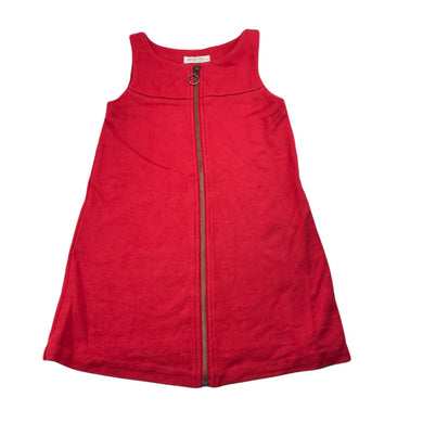Girls WAYNE Jnr, red soft feel sleeveless dress, GUC, size 5, L: 56cm