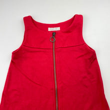 Load image into Gallery viewer, Girls WAYNE Jnr, red soft feel sleeveless dress, GUC, size 5, L: 56cm