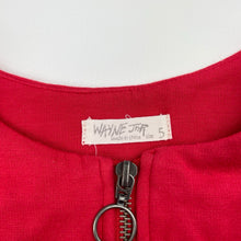 Load image into Gallery viewer, Girls WAYNE Jnr, red soft feel sleeveless dress, GUC, size 5, L: 56cm