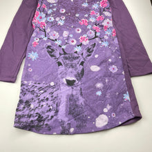 Load image into Gallery viewer, Girls Pumpkin Patch, purple long sleeve dress, deer, EUC, size 12, L: 75cm approx