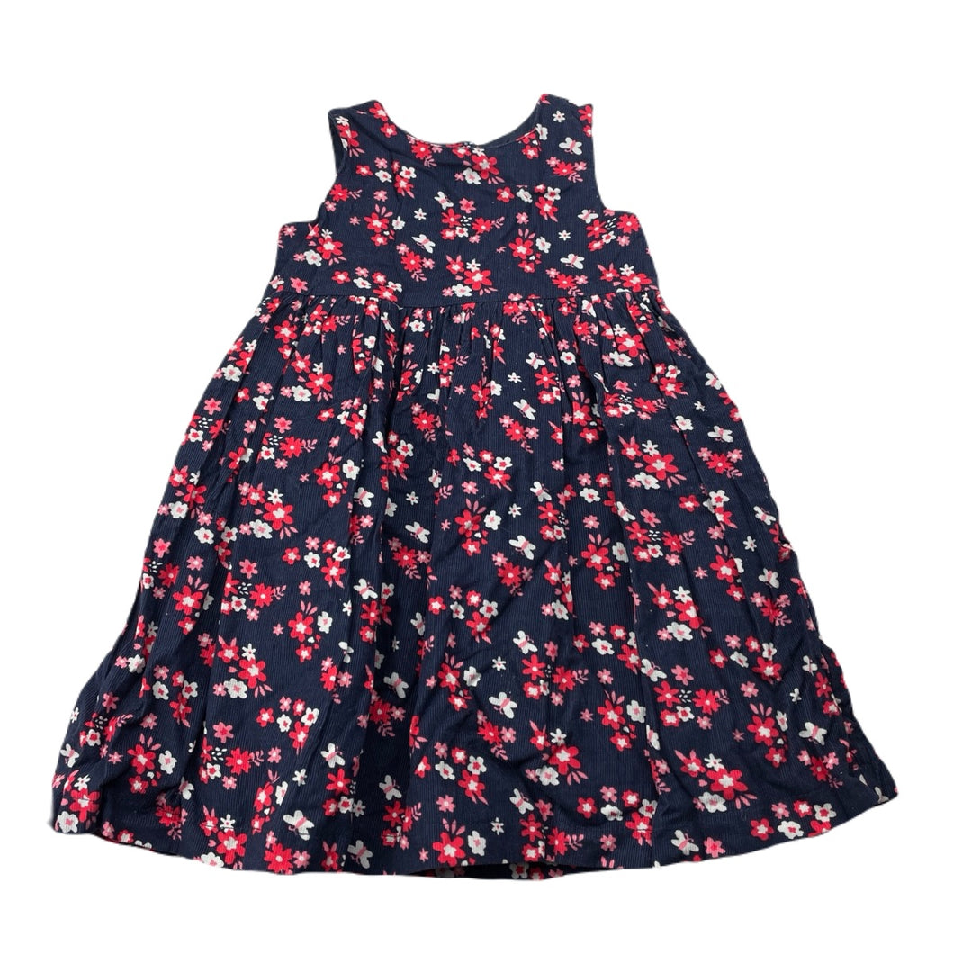 Girls Tiny Little Wonders, lined floral corduroy cotton dress, EUC, size 1, L: 48cm