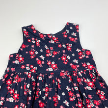 Load image into Gallery viewer, Girls Tiny Little Wonders, lined floral corduroy cotton dress, EUC, size 1, L: 48cm