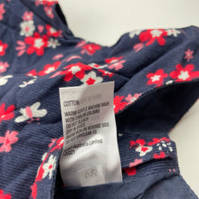 Load image into Gallery viewer, Girls Tiny Little Wonders, lined floral corduroy cotton dress, EUC, size 1, L: 48cm