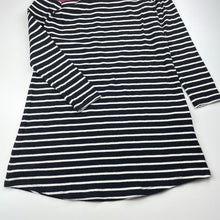 Load image into Gallery viewer, Girls Tilii, striped stretchy long sleeve dress, GUC, size 12, L: 71cm