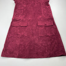 Load image into Gallery viewer, Girls Zara, maroon faux suede short sleeve dress, NEW, size 11-12, L: 71cm