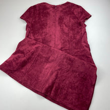 Load image into Gallery viewer, Girls Zara, maroon faux suede short sleeve dress, NEW, size 11-12, L: 71cm