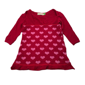 Girls Lily & Dan, lightweight merino wool dress, FUC, size 2, L: 41cm