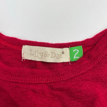 Load image into Gallery viewer, Girls Lily &amp; Dan, lightweight merino wool dress, FUC, size 2, L: 41cm