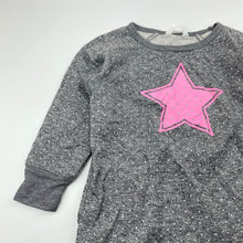 Load image into Gallery viewer, Girls Milkshake, grey lightweight sweater dress, EUC, size 4, L: 46cm