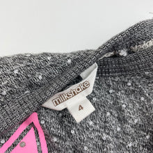 Load image into Gallery viewer, Girls Milkshake, grey lightweight sweater dress, EUC, size 4, L: 46cm