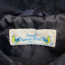 Load image into Gallery viewer, Girls Juedi Apres-Midi, navy wool blend jacket / coat, L: 49cm, GUC, size 2,  