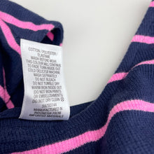 Load image into Gallery viewer, Girls Target, navy &amp; pink stripe long sleeve dress, EUC, size 10, L: 70cm