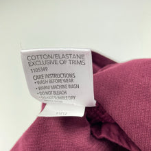 Load image into Gallery viewer, Girls B Collection, maroon stretch corduroy overalls dress / pinafore, NEW, size 10, L: 61cm