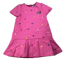 Load image into Gallery viewer, Girls French Cat, lined embroidered short sleeve dress, FUC, size 6, L: 55cm