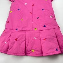 Load image into Gallery viewer, Girls French Cat, lined embroidered short sleeve dress, FUC, size 6, L: 55cm
