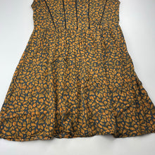 Load image into Gallery viewer, Girls RUSTY, lightweight animal print dress, armpit to armpit: 40cm, GUC, size 10-12, L: 76cm