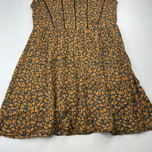 Girls RUSTY, lightweight animal print dress, armpit to armpit: 40cm, GUC, size 10-12, L: 76cm