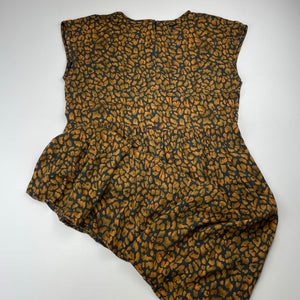 Girls RUSTY, lightweight animal print dress, armpit to armpit: 40cm, GUC, size 10-12, L: 76cm