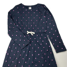 Load image into Gallery viewer, Girls Clothing &amp; Co, navy cotton casual dress, GUC, size 10, L: 73cm middle
