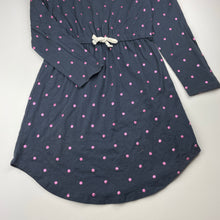 Load image into Gallery viewer, Girls Clothing &amp; Co, navy cotton casual dress, GUC, size 10, L: 73cm middle