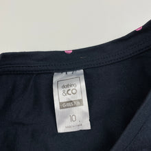Load image into Gallery viewer, Girls Clothing &amp; Co, navy cotton casual dress, GUC, size 10, L: 73cm middle