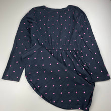 Load image into Gallery viewer, Girls Clothing &amp; Co, navy cotton casual dress, GUC, size 10, L: 73cm middle