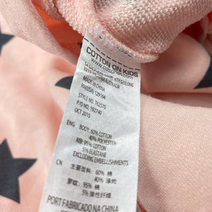Girls Cotton On, hooded poncho sweater, stars, small mark front, FUC, size 7,  