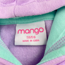 Load image into Gallery viewer, Girls Mango, fleece lined hoodie sweater, EUC, size 6,  