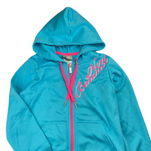 Load image into Gallery viewer, Girls New Balance, fleece lined zip up track top, small mark back, FUC, size 8,  