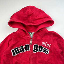 Load image into Gallery viewer, Boys Mango, fleece lined zip hoodie sweater, wash fade, FUC, size 1,  