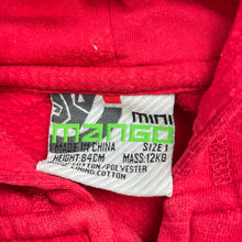 Load image into Gallery viewer, Boys Mango, fleece lined zip hoodie sweater, wash fade, FUC, size 1,  