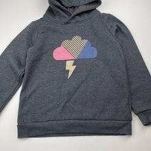 Load image into Gallery viewer, Girls H&amp;T, grey fleece lined hoodie sweater, GUC, size 7,  