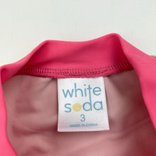 Load image into Gallery viewer, Girls White Soda, short sleeve rashie / swim top, FUC, size 3,  