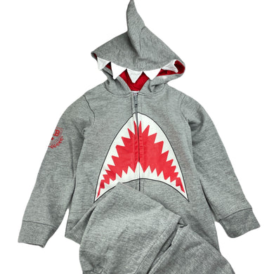 Boys Ladybird, shark fleece lined zip romper, EUC, size 2-3,  