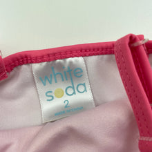 Load image into Gallery viewer, Girls White Soda, swim one-piece, small marks, FUC, size 2,  