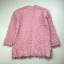 Load image into Gallery viewer, Girls B Collection, soft fluffy pink &amp; silver cardigan, GUC, size 4,  