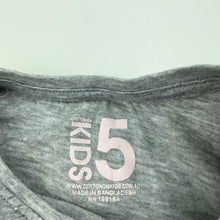 Load image into Gallery viewer, Girls Cotton On, grey marle long sleeve top, heart, GUC, size 5,  