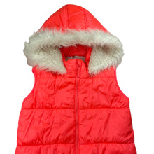 Load image into Gallery viewer, Girls Pumpkin Patch, fluoro hooded puffer vest / jacket, GUC, size 10,  