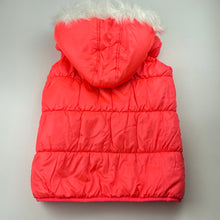 Load image into Gallery viewer, Girls Pumpkin Patch, fluoro hooded puffer vest / jacket, GUC, size 10,  