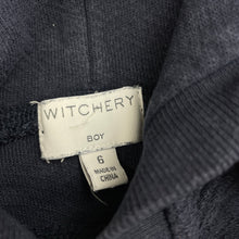 Load image into Gallery viewer, Boys Witchery, navy cotton hoodie sweater, wash fade, FUC, size 6,  