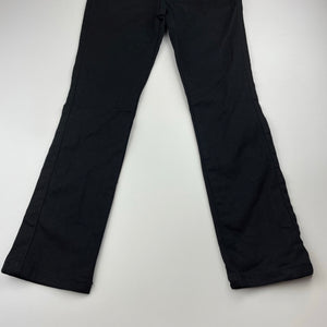 Girls Pumpkin Patch, black stretch cotton pants, adjustable, Inside leg: 57cm, EUC, size 7,  