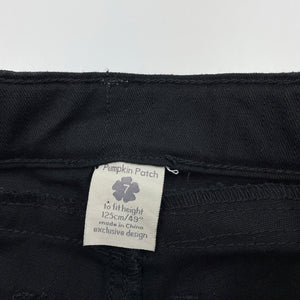 Girls Pumpkin Patch, black stretch cotton pants, adjustable, Inside leg: 57cm, EUC, size 7,  