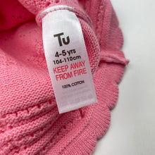 Load image into Gallery viewer, Girls Tu, pink knitted cotton cardigan, NEW, size 4-5,  
