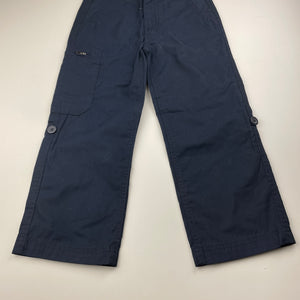 unisex Crane, navy quick-dry lightweight pants, adjustable, Inside leg: 41.5cm, EUC, size 3-4,  