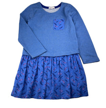Load image into Gallery viewer, Girls Pumpkin Patch, spliced long sleeve dress, feathers, GUC, size 8, L: 63cm